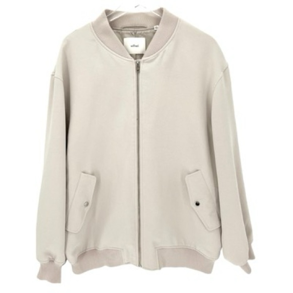 Oversize Beige Bomber Jacket